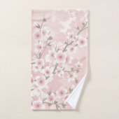 Blush Pink Cherry Blossom Bath Towel Set Bad Handdoek (Handdoek)