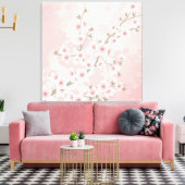  Blush Pink Cherry Blossom Canvas Afdruk (Insitu (Woonkamer))