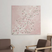  Blush Pink Cherry Blossom Canvas Afdruk