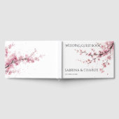 Blush Pink Cherry Blossom Elegant Floral Wedding  Gastenboek (Volledig)