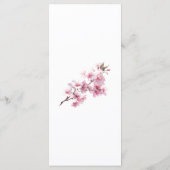 Blush Pink Cherry Blossom Elegant Floral Wedding Menu (Achterkant)