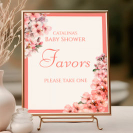 Blush Pink Cherry Blossom Favorieten Teken Poster