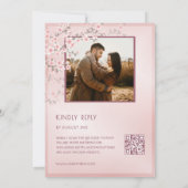 Blush Pink Cherry Blossom | Photo Casual Wedding Kaart (Achterkant)