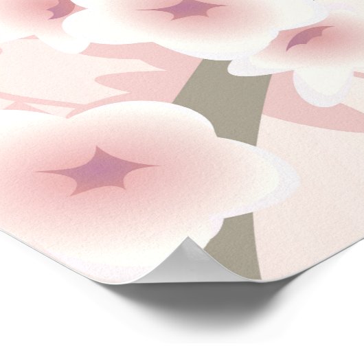  Blush PInk Cherry Blossom Poster (Hoek)