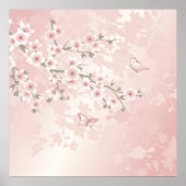  Blush PInk Cherry Blossom Poster (Voorkant)
