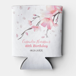 Blush Pink Cherry Blossom Sakura Floral Verjaardag Blikjeskoeler