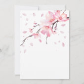 Blush Pink Cherry Blossom Sakura Floral Verjaardag Kaart (Achterkant)
