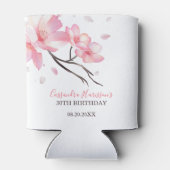 Blush Pink Cherry Blossom Sakura Verjaardag Blikjeskoeler (Achterkant)