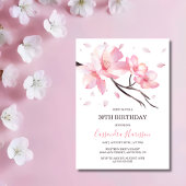 Blush Pink Cherry Blossom Sakura Verjaardag Kaart