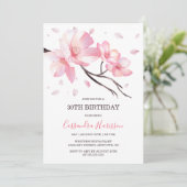 Blush Pink Cherry Blossom Sakura Verjaardag Kaart (Staand voorkant)