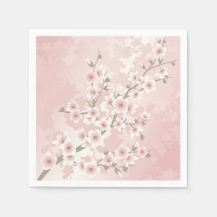 Blush PInk Cherry Blossom Servet