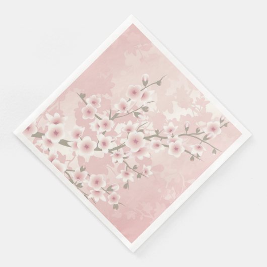  Blush PInk Cherry Blossom Servet (Hoek)