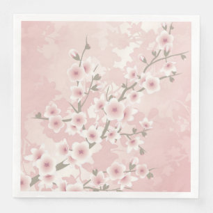 Blush PInk Cherry Blossom Servet
