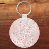 Blush PInk Cherry Blossom Sleutelhanger (Achterkant)