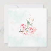 Blush Pink Cherry Blossom Square Afstuderen Kaart (Achterkant)