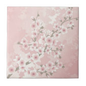 Blush PInk Cherry Blossom Tegeltje (Voorkant)