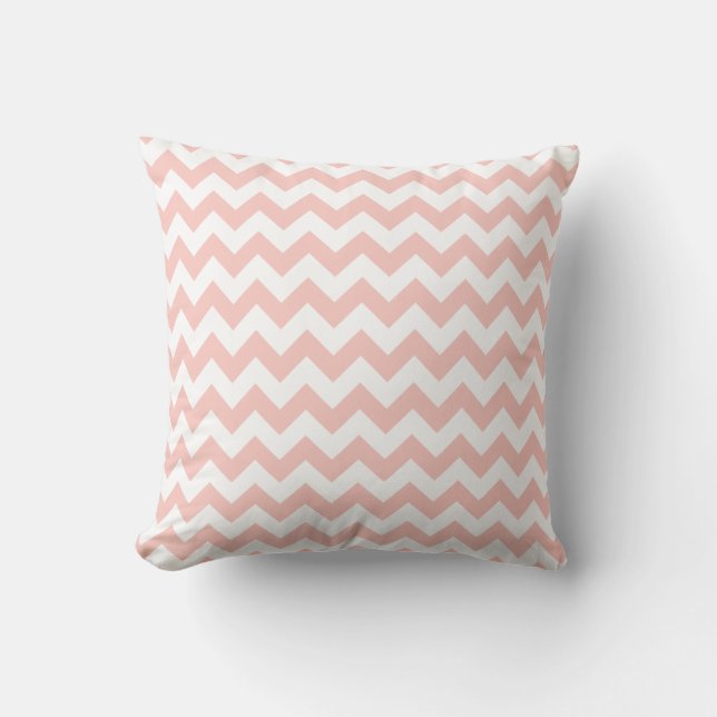 Blush Pink Chevron Kussen (Voorkant)
