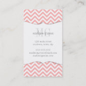 Blush Pink Chevron Zigzag gepersonaliseerd Monogra Visitekaartje (Achterkant)