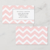 Blush Pink Chevrons Patroon Visitekaartje (Voorkant / Achterkant)