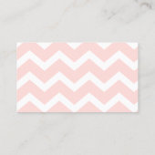 Blush Pink Chevrons Patroon Visitekaartje (Achterkant)