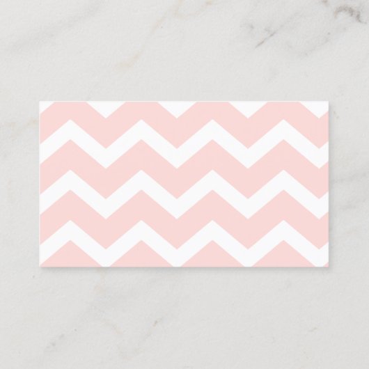 Blush Pink Chevrons Patroon Visitekaartje (Achterkant)