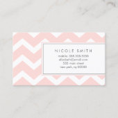 Blush Pink Chevrons Patroon Visitekaartje (Voorkant)