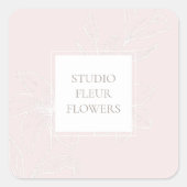 Blush Pink | Chic Floral Label (Voorkant)