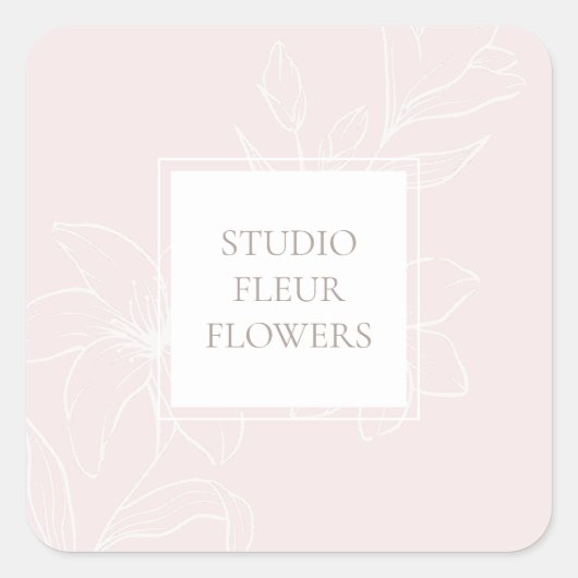 Blush Pink | Chic Floral Label (Voorkant)