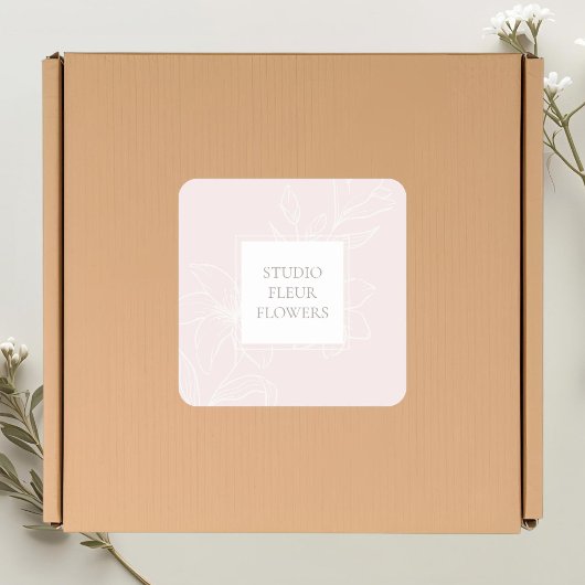 Blush Pink | Chic Floral Label