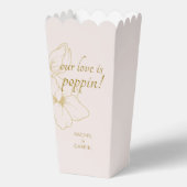 Blush Pink | Chic Floral Paar Popcorn Favoriet Box Bedankdoosjes (Voorkant)
