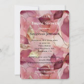 Blush Pink Chic Gold Bladeren Vrijgezellenfeest Kaart (Voorkant)