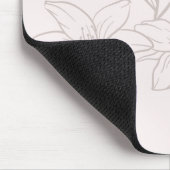 Blush Pink | Chic Minimal Floral Muismat (Hoek)