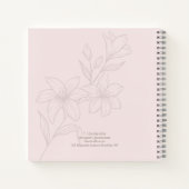 Blush Pink | Chic Minimalist Floral Notitieboek (Achterkant)