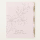 Blush Pink | Chic Minimalist Floral Planner (Achterkant)
