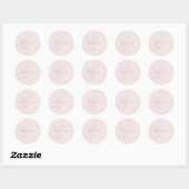 Blush Pink | Chic Minimalist Floral Ronde Sticker (Vel)
