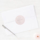 Blush Pink | Chic Minimalist Floral Ronde Sticker (Envelop)