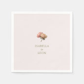 Blush Pink | Chic Rose Wedding  Servet (Voorkant)