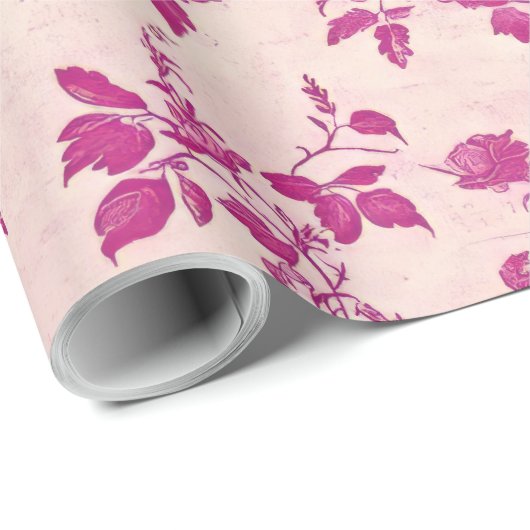 Blush Pink Chinoiserie Decoupage Cadeaupapier (Rol Hoek)