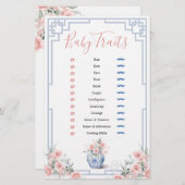 Blush Pink Chinoiserie Ginger Jar Baby kenmerken (Voorkant / Achterkant)