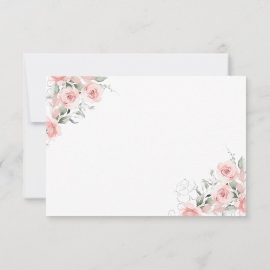 Blush Pink Chinoiserie Ginger Jar Baby shower Bedankkaart (Achterkant)