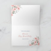 Blush Pink Chinoiserie Ginger Jar Baby shower Bedankkaart (Binnen)