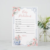 Blush Pink Chinoiserie Ginger Jar Baby voorspellin (Staand voorkant)