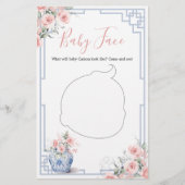 Blush Pink Chinoiserie Ginger Jar Shower Baby Face (Voorkant)