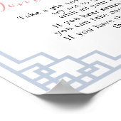 Blush Pink Chinoiserie Ginger Jar Zeg geen Baby Poster (Hoek)