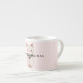 Blush Pink Christmas Cat Espresso Kop (Voorkant rechts)