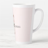 Blush Pink Christmas Cat Latte Mok (Rechts)
