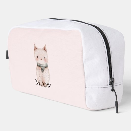 Blush Pink Christmas Cat Toilettasje (Rechterhoek)