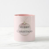 Blush Pink Christmas Ornament Koffie Mok (Midden)