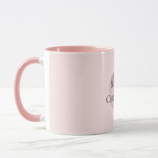 Blush Pink Christmas Ornament Koffie Mok (Links)