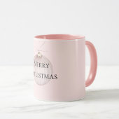 Blush Pink Christmas Ornament Koffie Mok (Voorkant rechts)